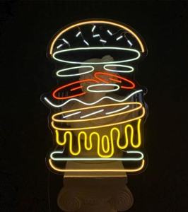 Insegna al Neon LED da Parete per Negozio di Hamburger, Illuminazione Commerciale Stampata UV per Pubblicità - Product Image 5