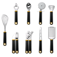 Logo personnalisé multi-fonction 9 pièces ensemble d'ustensiles de cuisine pour la cuisson des oeufs fouet ciseaux couteau éplucheur ensembles de gadgets