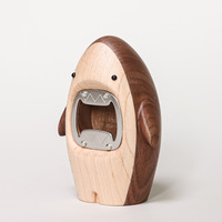 Ouvre-bouteille de bière requin en bois massif personnalité créative tournevis mignon décoration de table dessin animé ouvre-bouteille décoration