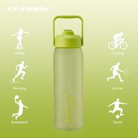 Bouteille d'eau en plastique pour sport, grande capacité, avec logo personnalisé, pour boissons protéinées, Yiben