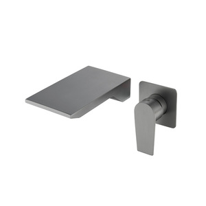Jboyun Wall Mounted Basin Faucet 304 Stainless Steel Single Handle Ceramic Valve Core Waterfall Design - Product Image 5