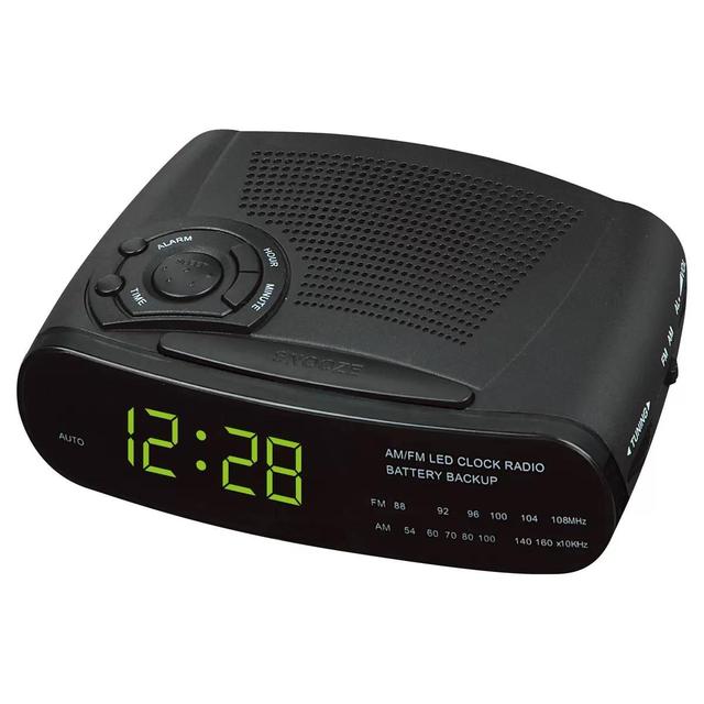 Traditional Business LED Display Digital Dual Alarm Snooze Display Time Table FM Charging Clock Radio