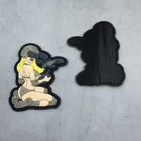 Mili Style PVC caoutchouc tactique moral Badge Patch Sexy fille arme Badge pour Velcro brassard accessoires Stock aimant