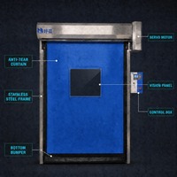 Porte à enroulement industrielle sur mesure, technologie d'étanchéité sans balais, OEM ODM, approvisionnement en gros, rideau PVC 1.2-2.0mm, servomoteur 220V