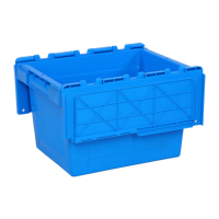 Conteneurs de stockage en plastique industriels avec couvercle intégré, boîtes empilables recyclables pour la logistique, applications multi-usages