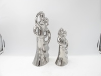 Huifa luxe en céramique Couple ornement Unique moderne Folk Art Style décor à la maison élégant mariage bougie lampe boîte emballé