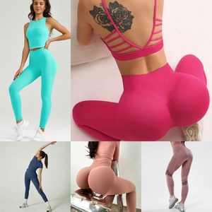 Vente en gros d'usine <span class=keywords><strong>YAYA</strong></span> Leggings de yoga taille haute en spandex pour femmes, ensembles de vêtements de fitness et de yoga avec balles de yoga - Product Image 1