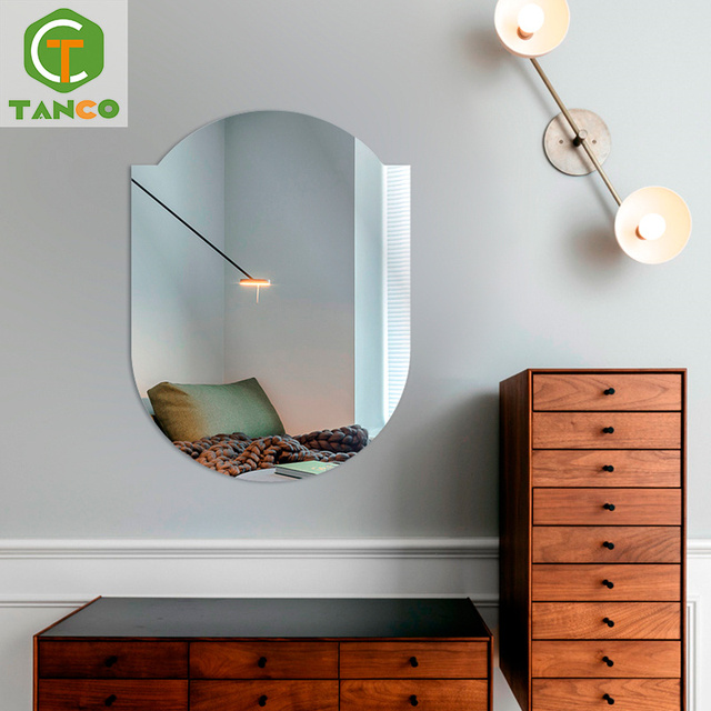 Wholesale Flexible Acrylic Mirror Setting Round Circle Self Adhesive Mirror Sheet 3d butterfly Wall Stickers