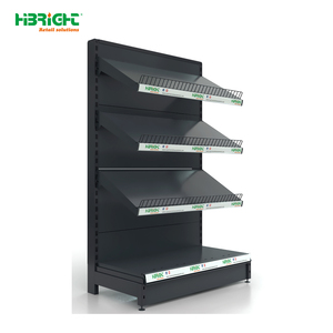 Estantería Góndola de Una Cara Reforzada para Supermercado, Estante Metálico Multicapa para Exhibición Minorista, Estantería de Pared para Tiendas de Conveniencia y Abarrotes - Product Image 2