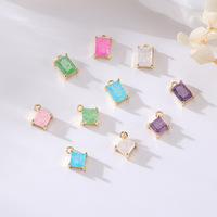 Pendentifs en laiton coloré effet craquelé, plaqués or 14K, formes rondes, cœur, goutte d'eau, carrées, ovales, breloques pour la fabrication de bijoux DIY