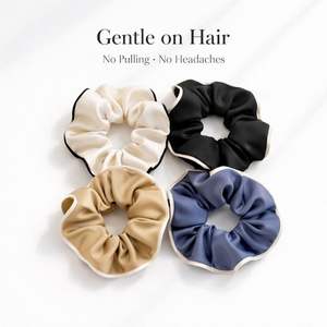 Coleteros para el Cabello Color Crema Café, Lazos Franceses Vintage, Accesorios para el Cabello para Mujer - Product Image 2