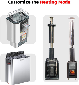 Sauna de Vapor para Exteriores con Estufa de Leña Smartmak, Habitación de Sauna para Porche - Product Image 6