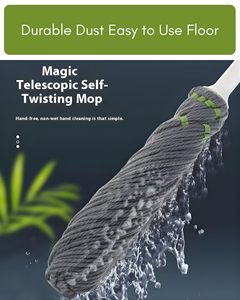 Mopa de Microfibra Mágica Morada con Mango Extensible para Limpieza de Pisos - Product Image 2