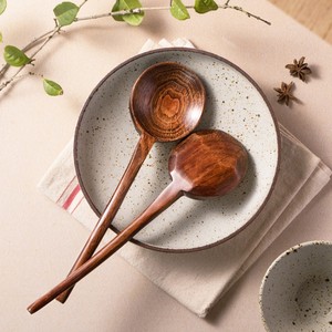 Nueva cuchara de madera de Ramen de mango largo, utensilios de cocina japoneses, vajilla, cucharas para servir, cucharón de sopa grande para el hogar - Product Image 6