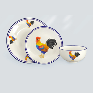 Juego de Vajilla de <span class=keywords><strong>Porcelana</strong></span> de 12 Piezas con Diseño de Gallo para el Mercado de Asia Oriental para Uso Doméstico - Product Image 1