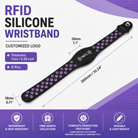 Bracelet NFC personnalisé étanche 125KHz 13.56Mhz pour piscine, contrôle d'accès, événements, festivals, bracelet en silicone