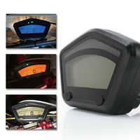 Speedometer Digital LCD Universal Racepro 12V untuk Sepeda Motor, Pengukur Kecepatan, Takometer, Odometer