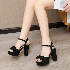 Summer New Platform Thick Shoes Open Toe High Heels Women's Fashion Ultra-high Heel <b>Sandals</b>. Quantity Is Better - Product Image 2