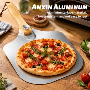 Pala para Pizza de Aluminio con Mango de Madera Plegable, Espátula para Pan de Largo Alcance, Cortador Semicircular y Brocha para Aceite - Directo de Fábrica - Product Image 5