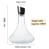 Support à vin en verre soufflé à la main, transparent, en forme d'iceberg, créatif, pour la maison et les restaurants, séparateur de vin