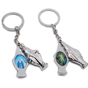 Llavero 3D de la Virgen María, Colgante de Metal de Aleación de Zinc, Regalo Religioso, Joyería Hecha a Mano - Product Image 2