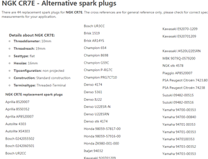 NGK 火花塞 4629 C7HSA 阿里巴巴验证只有 NGK 批发供应商为宝马川崎雅马哈本田 125CC 摩托车 - Product Image 5