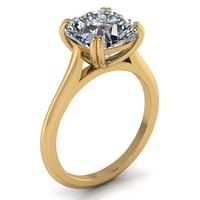 Bague en pierre précieuse certifiée Color D Moissanite VVS Clarity GRA