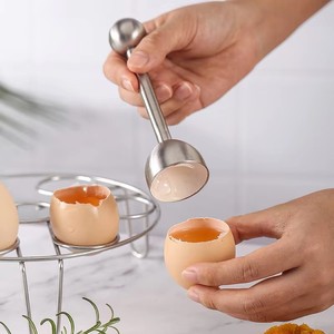 Outil de cuisine manuel en acier inoxydable pour ouvrir les coquilles d'œufs, facile à utiliser, pour les œufs à la <span class=keywords><strong>coque</strong></span> et les œufs crus - Product Image 4