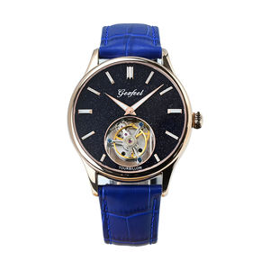 Reloj automático para hombre, tourbillon volante genuino, de lujo, esqueleto, con reserva de marcha, cristal de zafiro, resistente al agua - Product Image 2