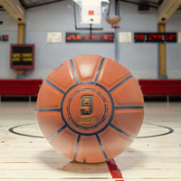 1KG Non. Ballon de basket en cuir intensif pour entraînement, 9 tirs, logo personnalisé, équipement d'entraînement avec revêtement en PU durable