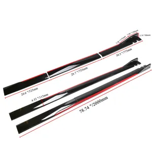2m <b>Car</b> Three-stage Side Skirt Extension Rocker Plate Lip Separation Modification Surround Collision Avoidance - Product Image 2