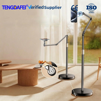 Support de téléphone magnétique pour sol, 360°, 2026 °   Support télescopique réglable à 6 axes avec roues pour diffusion en direct