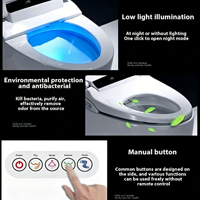 WC intelligent moderne avec bidet intégré, chasse d'eau électrique automatique à commande à distance, toilette intelligente monobloc