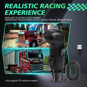 Racing Game Simulator Gear Shifter With Handbrake For Logitech G29 G27 G25 Wired <b>Pc</b> Compatible YC102313 B - Product Image 2