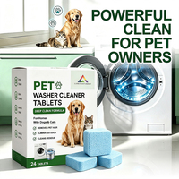 Nettoyant pour lave-linge pour animaux de compagnie, 24 comprimés, tablettes nettoyantes pour lave-linge pour les propriétaires d'animaux, vente chaude