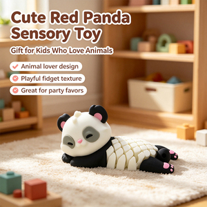 Figura de Panda Impresa en 3D, Miniatura de Animal Articulada y Flexible, Antiestrés, Linda Figura de Animal para Decoración de Escritorio - Product Image 5