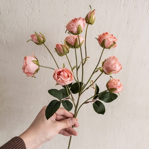 Factory10 testa piccole Rose fiori artificiali per la decorazione di nozze per la casa, all'ingrosso 10 teste di seta boccioli di rosa per il nuovo anno - Product Image 4