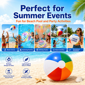 Pelota de Playa Publicitaria con Logotipo de Empresa, Pelota de Playa Inflable de PVC Personalizada, Marca de Bebidas, Juguete para Campañas de Verano, Pelota de Playa de PVC - Product Image 5