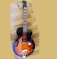 Weifang Rebon 6 String Tremolo Hollow Body Jazz L5 Electric Guitar in Nice Shape