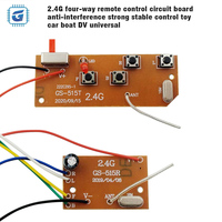 Carte de circuit imprimé à télécommande à quatre canaux 2.4G pour voitures jouets, carte mère PCBA, émetteur/récepteur, carte électronique 3-6V GS515