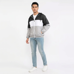 High Quality Quick Dry <b>Waterproof</b> Windbreaker Hoodie Stand Collar Front Custom Logo Autumn Long Sleeve Bomber <b>Jacket</b> for Men - Product Image 1