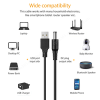 Konverter DC-DC 5V USB ke 12V Step Up, Modul Penguat Tegangan, Inverter Daya, Modem WiFi, GPON ONU, Router, Kabel Pengisi Daya