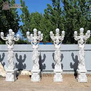 Lady Garden Marmor Menschliche Skulptur Antike Stehende Statue Lampe Für Wohnkultur Auf Lager