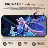 Teléfono Inteligente Android 16 Pro Max Deca Core 16GB+1TB 108MP Batería de 8000mAh 5G Doble SIM Pantalla HD Multi-idioma Francés/Español