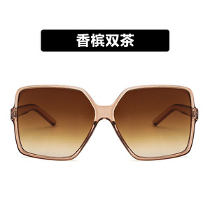 2023 nuovi occhiali da sole retrò di grandi dimensioni con montatura quadrata <span class=keywords><strong>lenti</strong></span> di moda De Sol in blu rosa grigio materiale PC-all'ingrosso - Product Image 6