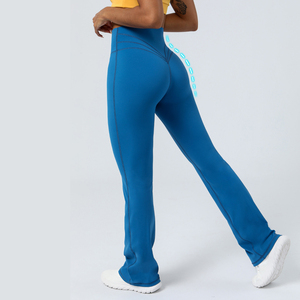 <span class=keywords><strong>Leggings</strong></span> Suaves de Cintura Alta, Estilo Casual, Corte Bootcut, Control de Abdomen, Pantalones Anchos, Efecto Levanta Glúteos, Pantalones de Yoga - Product Image 1