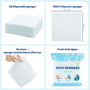Salviette Doccia <span class=keywords><strong>Monouso</strong></span> All-in-1, Confezione da 25, Salviette per il Bagno Usa <span class=keywords><strong>e</strong></span> Getta Senza Risciacquo - Product Image 2