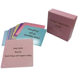 การ์ดเกมพิมพ์ลายออกแบบเอง OEM การ์ดคำคมสร้างแรงบันดาลใจสำหรับเด็กเล็ก การ์ดคำยืนยันสร้างแรงจูงใจ กระดาษแข็งเคลือบออฟเซ็ต - Product Image 6