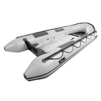Bateau pneumatique pliable en aluminium de 12 pieds (380 cm) Orca Hypalon/PVC pour la navigation à rames