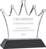 Trophée Couronne en Cristal Haut de Gamme pour Récompense de Performance, Cadeau d'Affaires Promotionnel et Décoration